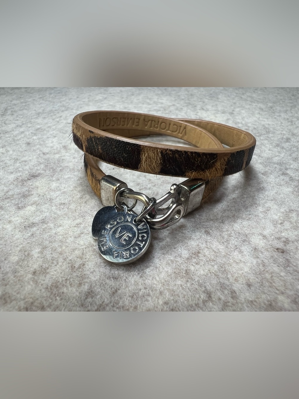 Victoria Emerson Animal Print Hair-On Double Wrap Bracelet